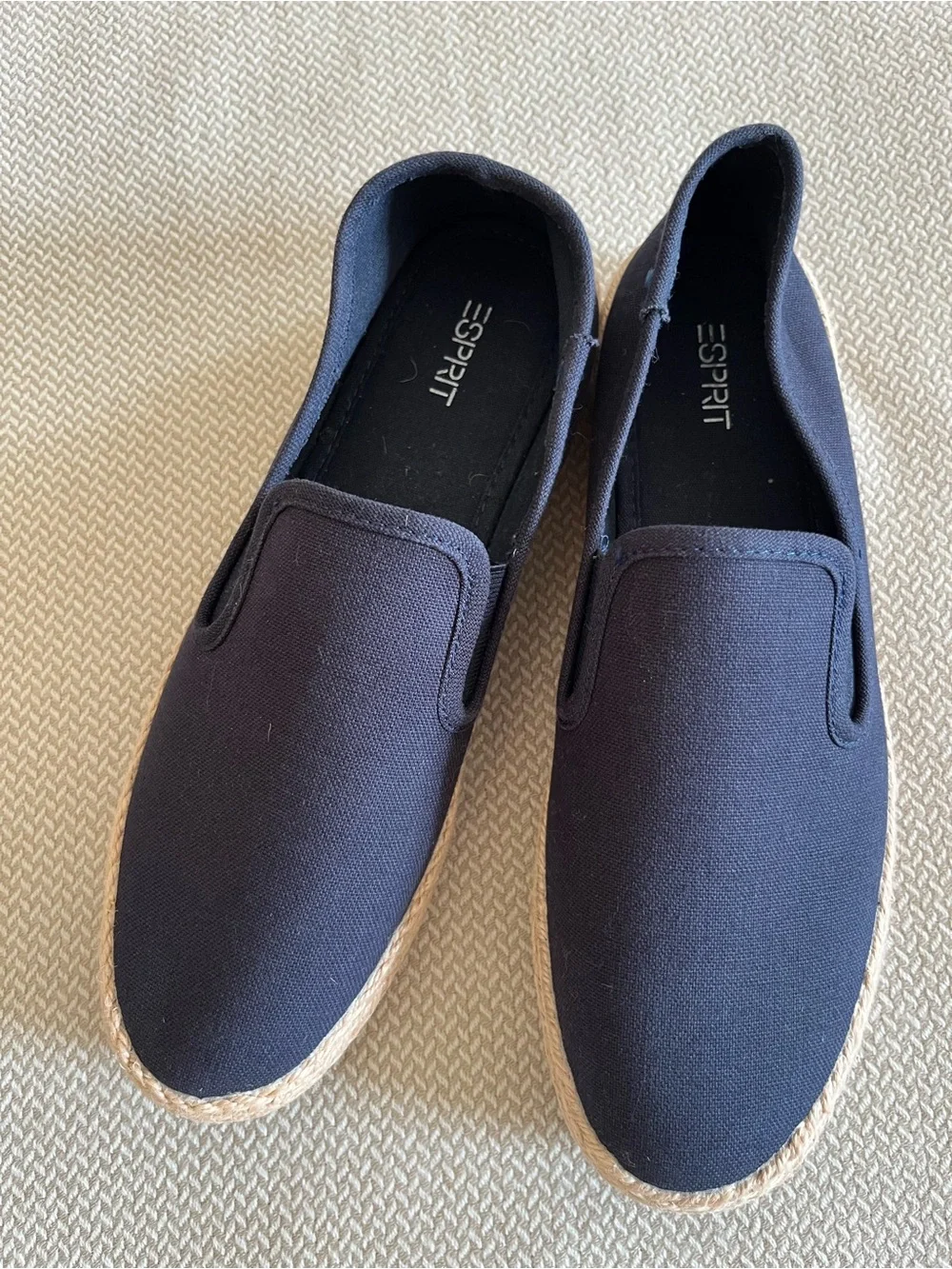 Espirit Women's Nadine Navy Blue Slip On Espadrilles Size 9.5